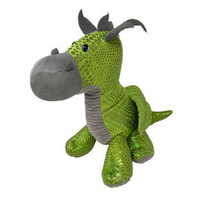 Hug Me Green Metallic Sparkle Dragon Plush Stuffed Animal 22" Long 15" Tall
